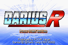 Darius R title screen for GameBoy Advance
